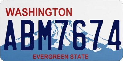 WA license plate ABM7674