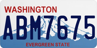 WA license plate ABM7675