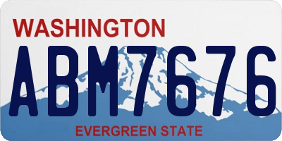 WA license plate ABM7676