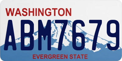 WA license plate ABM7679