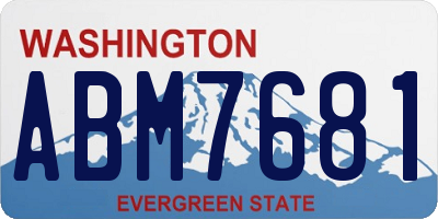 WA license plate ABM7681