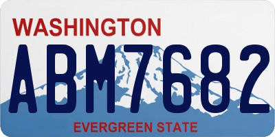 WA license plate ABM7682