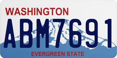 WA license plate ABM7691