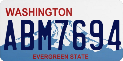 WA license plate ABM7694