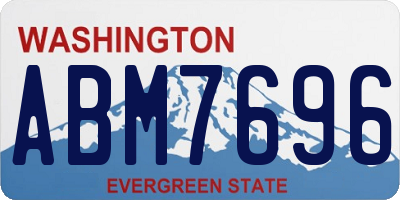 WA license plate ABM7696