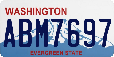 WA license plate ABM7697