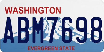 WA license plate ABM7698