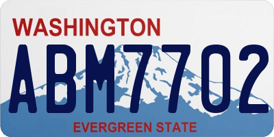 WA license plate ABM7702