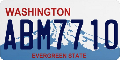 WA license plate ABM7710