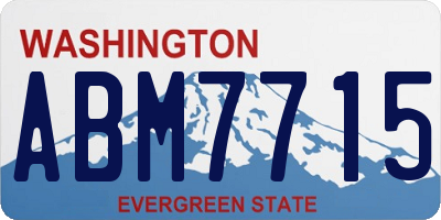 WA license plate ABM7715