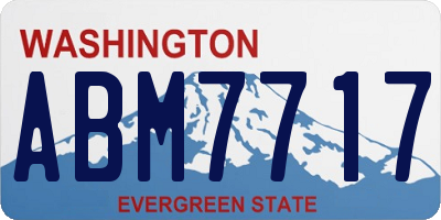 WA license plate ABM7717