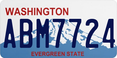 WA license plate ABM7724