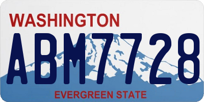 WA license plate ABM7728
