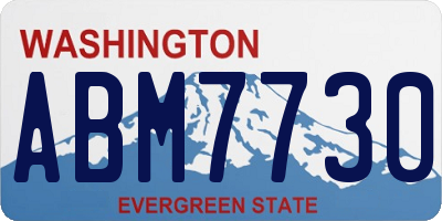 WA license plate ABM7730