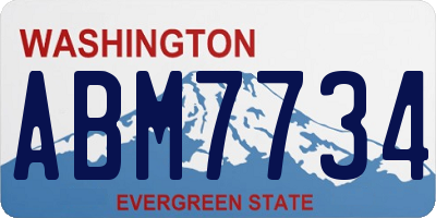 WA license plate ABM7734