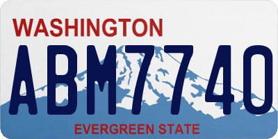 WA license plate ABM7740
