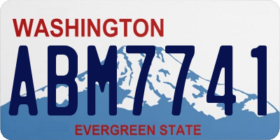 WA license plate ABM7741