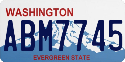 WA license plate ABM7745