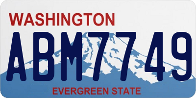 WA license plate ABM7749