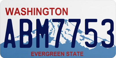 WA license plate ABM7753