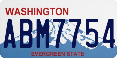 WA license plate ABM7754