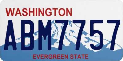 WA license plate ABM7757