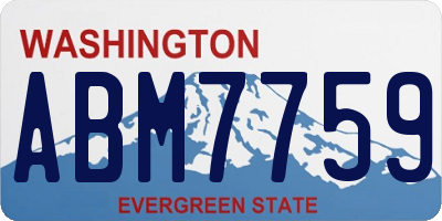 WA license plate ABM7759