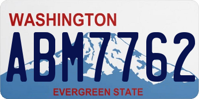 WA license plate ABM7762