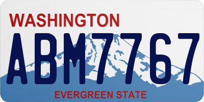 WA license plate ABM7767