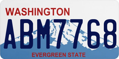 WA license plate ABM7768