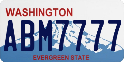 WA license plate ABM7777