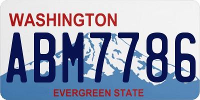 WA license plate ABM7786