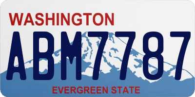 WA license plate ABM7787