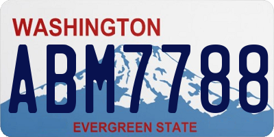 WA license plate ABM7788