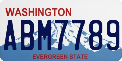 WA license plate ABM7789