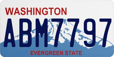 WA license plate ABM7797