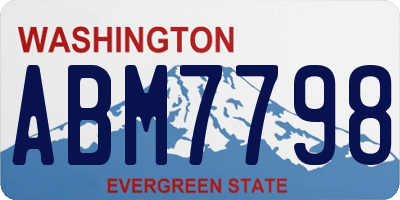 WA license plate ABM7798