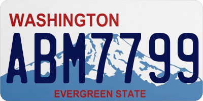 WA license plate ABM7799