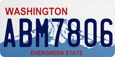 WA license plate ABM7806