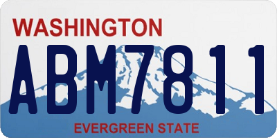 WA license plate ABM7811