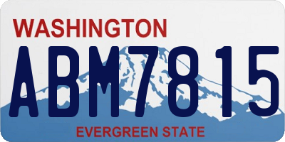 WA license plate ABM7815