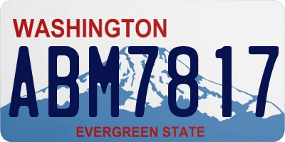 WA license plate ABM7817