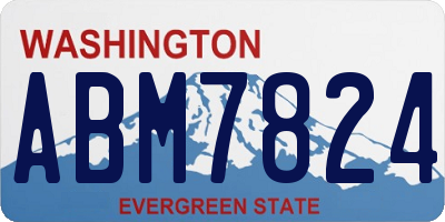 WA license plate ABM7824