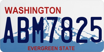 WA license plate ABM7825