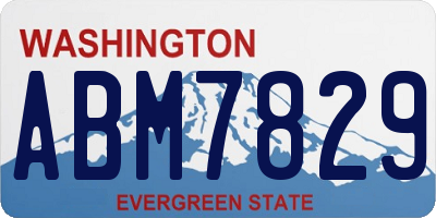 WA license plate ABM7829