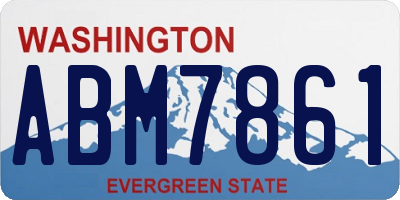 WA license plate ABM7861