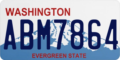 WA license plate ABM7864