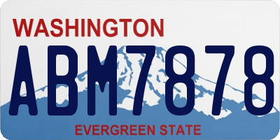 WA license plate ABM7878