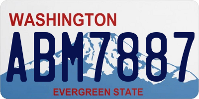 WA license plate ABM7887