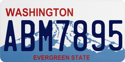 WA license plate ABM7895